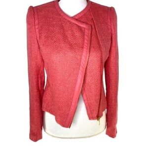 Pink tweed fitted jacket